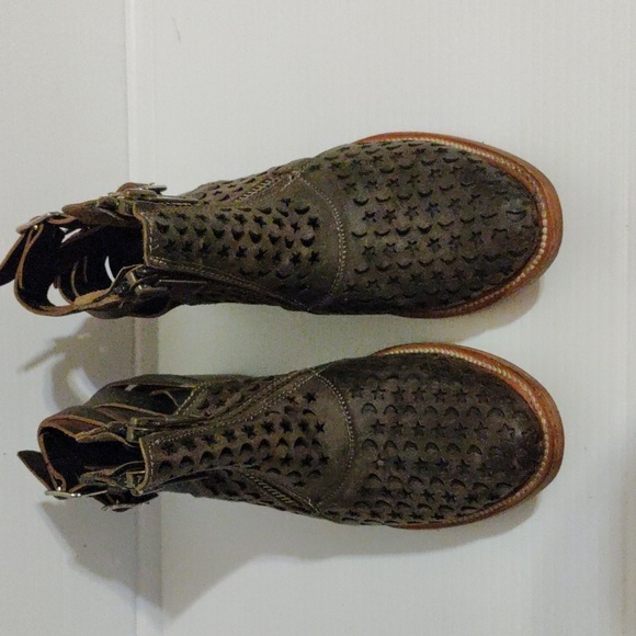 Rare FreeBird DAHLIA Brown Dahlia Star/ Moon Cutout Boots size 7 - Picture 2 of 15